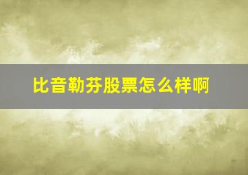 比音勒芬股票怎么样啊