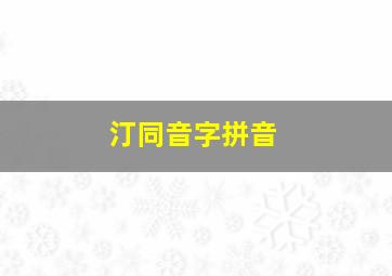 汀同音字拼音