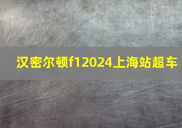 汉密尔顿f12024上海站超车