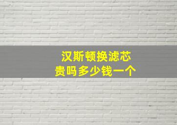 汉斯顿换滤芯贵吗多少钱一个