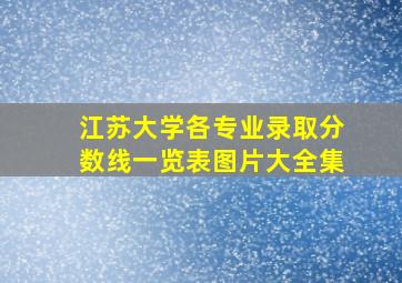 江苏大学各专业录取分数线一览表图片大全集