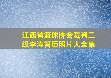 江西省篮球协会裁判二级李涛简历照片大全集