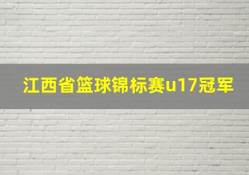 江西省篮球锦标赛u17冠军