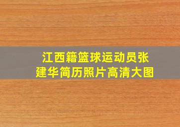 江西籍篮球运动员张建华简历照片高清大图