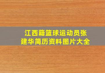 江西籍篮球运动员张建华简历资料图片大全