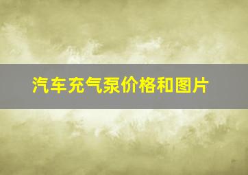 汽车充气泵价格和图片