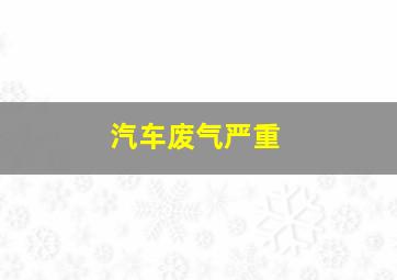 汽车废气严重