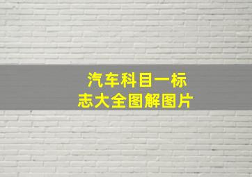 汽车科目一标志大全图解图片