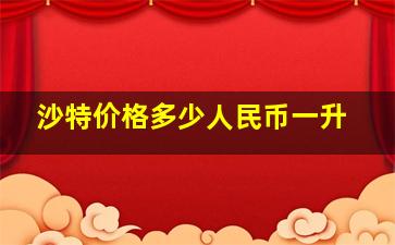 沙特价格多少人民币一升