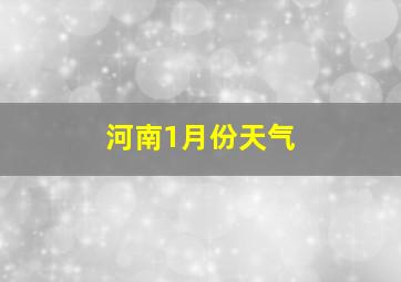 河南1月份天气