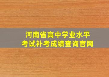 河南省高中学业水平考试补考成绩查询官网