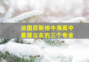 法国尼斯地中海高中最建议去的三个专业