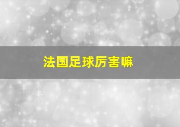 法国足球厉害嘛