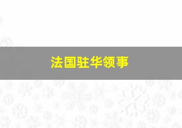 法国驻华领事