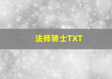 法师骑士TXT