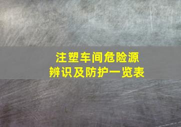 注塑车间危险源辨识及防护一览表