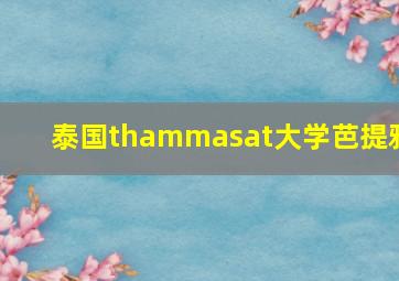 泰国thammasat大学芭提雅