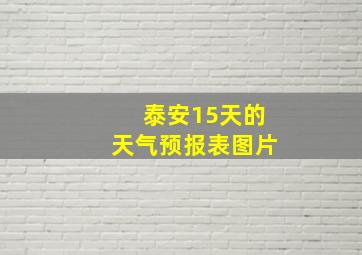 泰安15天的天气预报表图片