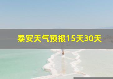 泰安天气预报15天30天