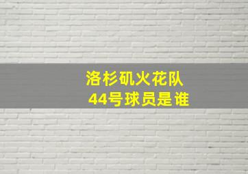 洛杉矶火花队44号球员是谁