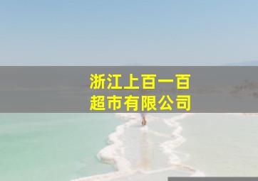 浙江上百一百超市有限公司