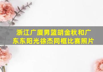 浙江广厦男篮胡金秋和广东东阳光徐杰同框比赛照片