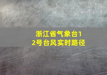 浙江省气象台12号台风实时路径