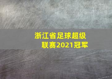 浙江省足球超级联赛2021冠军