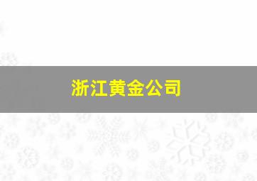 浙江黄金公司