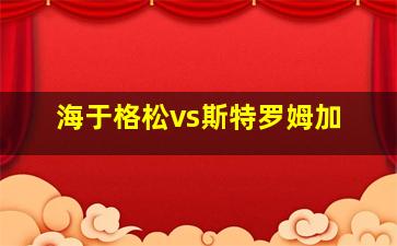 海于格松vs斯特罗姆加