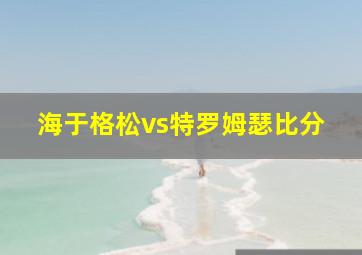 海于格松vs特罗姆瑟比分