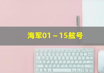 海军01～15舷号