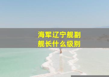 海军辽宁舰副舰长什么级别