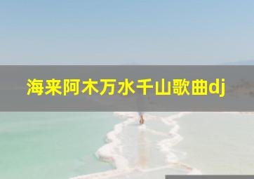 海来阿木万水千山歌曲dj