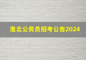 淮北公务员招考公告2024