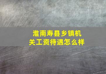 淮南寿县乡镇机关工资待遇怎么样