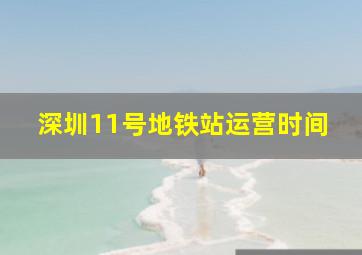 深圳11号地铁站运营时间