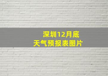 深圳12月底天气预报表图片