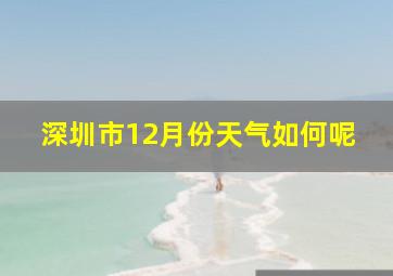 深圳市12月份天气如何呢