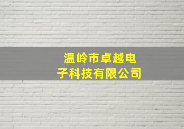 温岭市卓越电子科技有限公司