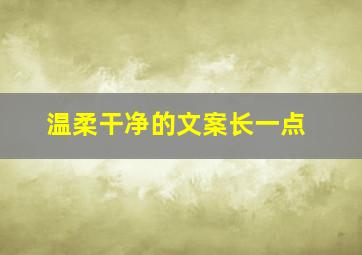 温柔干净的文案长一点