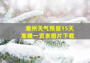 潮州天气预报15天准确一览表图片下载