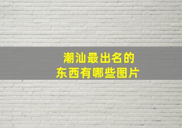 潮汕最出名的东西有哪些图片