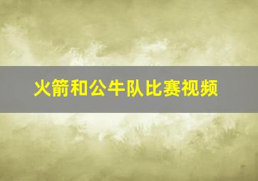 火箭和公牛队比赛视频