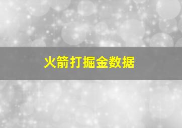 火箭打掘金数据