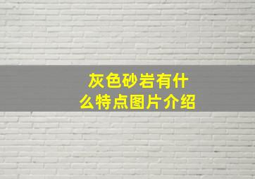 灰色砂岩有什么特点图片介绍