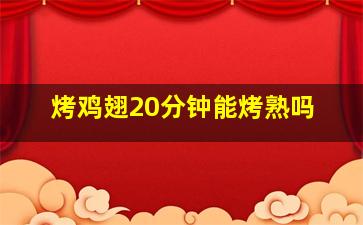 烤鸡翅20分钟能烤熟吗