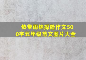 热带雨林探险作文500字五年级范文图片大全