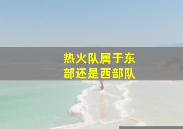 热火队属于东部还是西部队