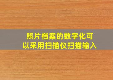 照片档案的数字化可以采用扫描仪扫描输入